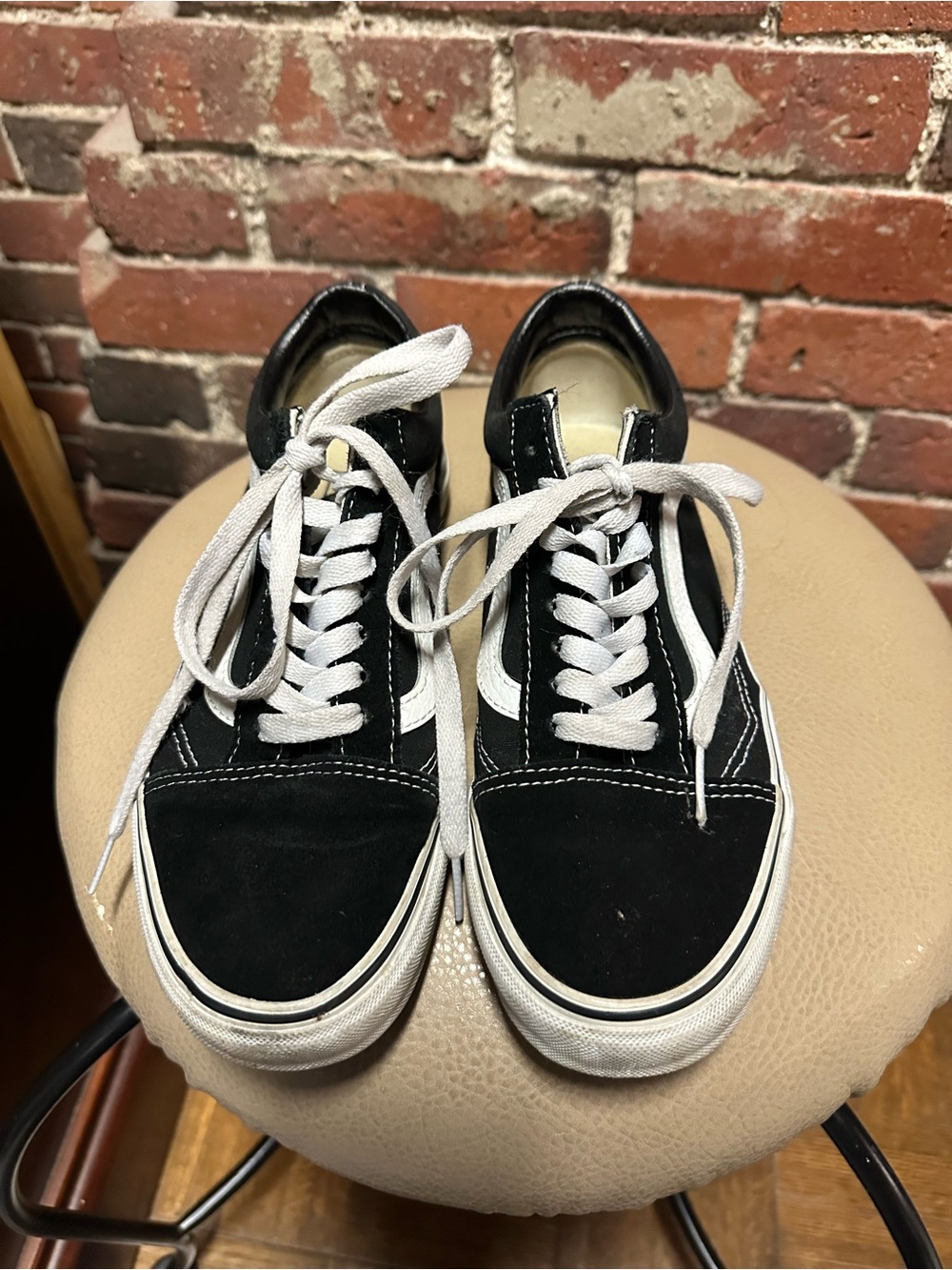 Vans Black & White Low-Top Skate Sneakers